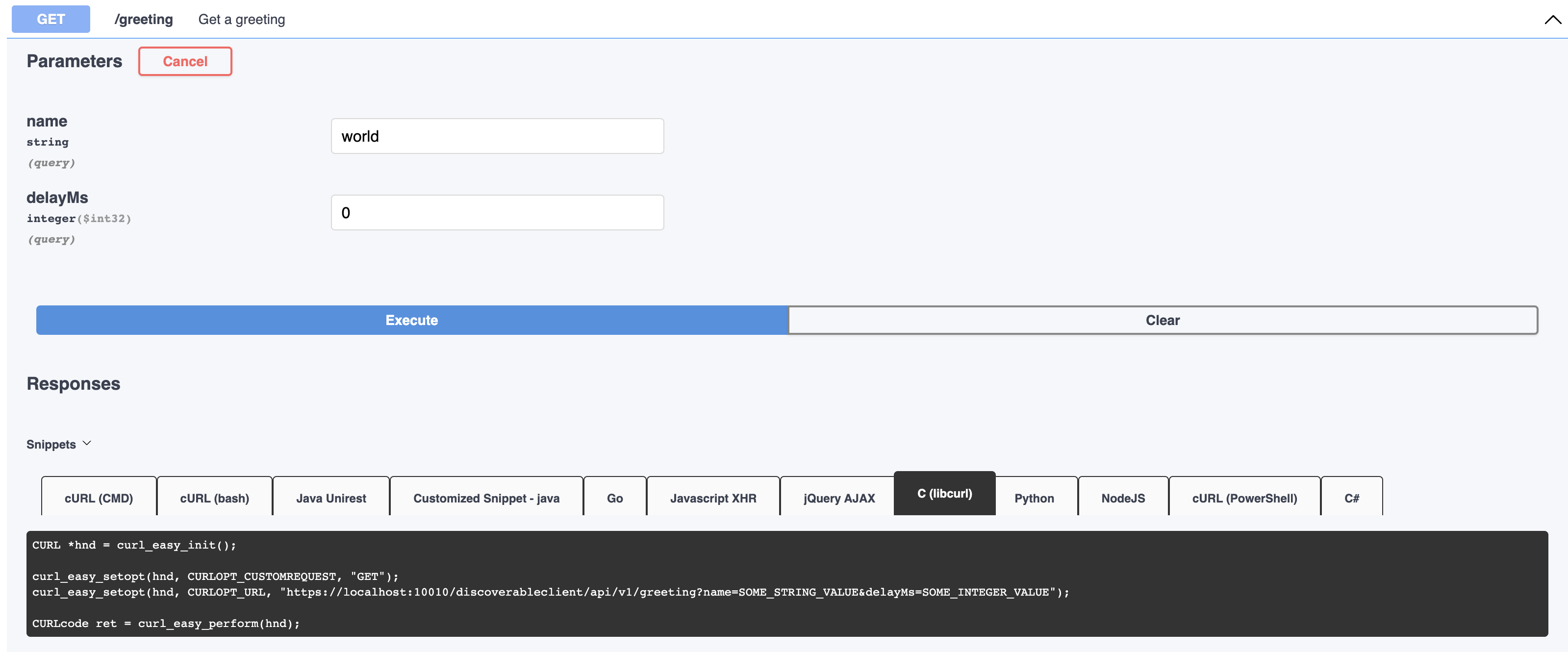 basic code snippets